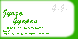 gyozo gyepes business card