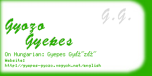 gyozo gyepes business card